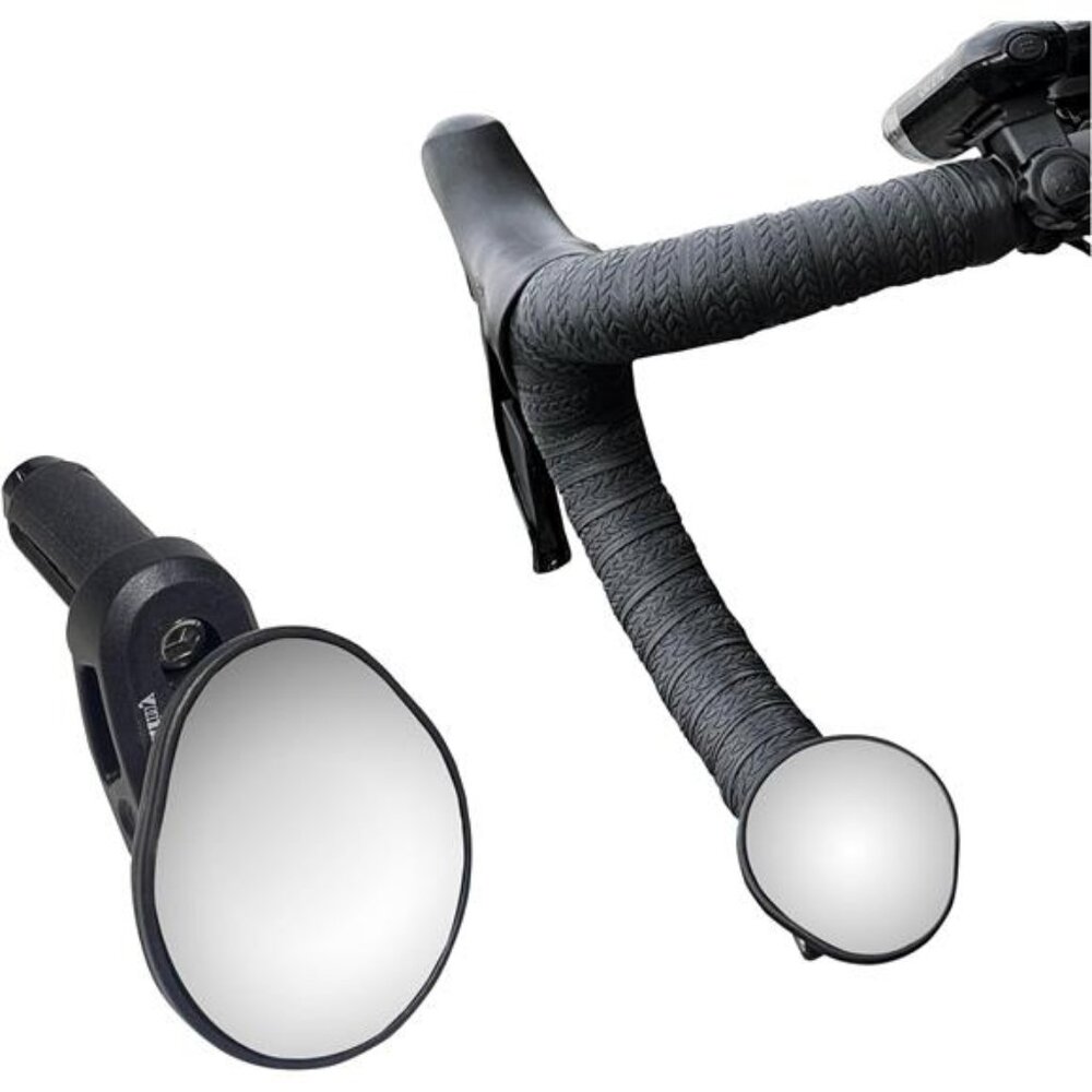 Drop Bar Bike Mirror, HD, Shatter-Proof, HD Convex Blue Glass Mirror, Bar End